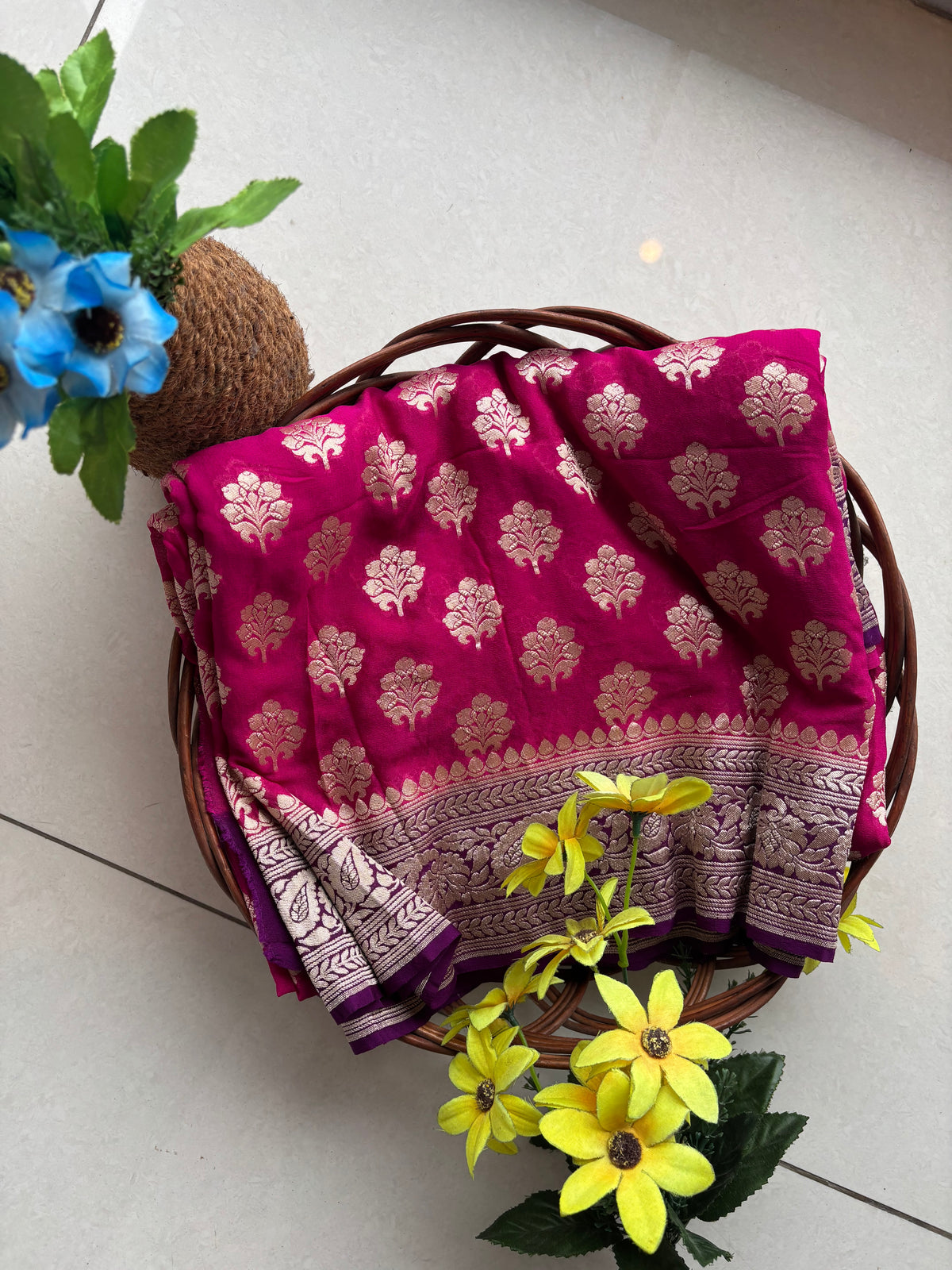 Khaddi Georgette Banarasi Saree