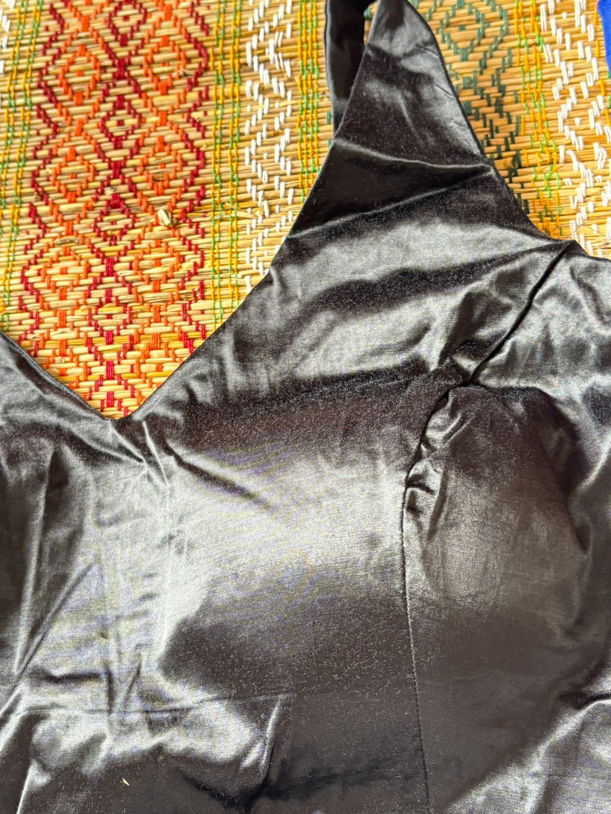 Handwoven Black Banarasi Pure Silk Stitched Blouse