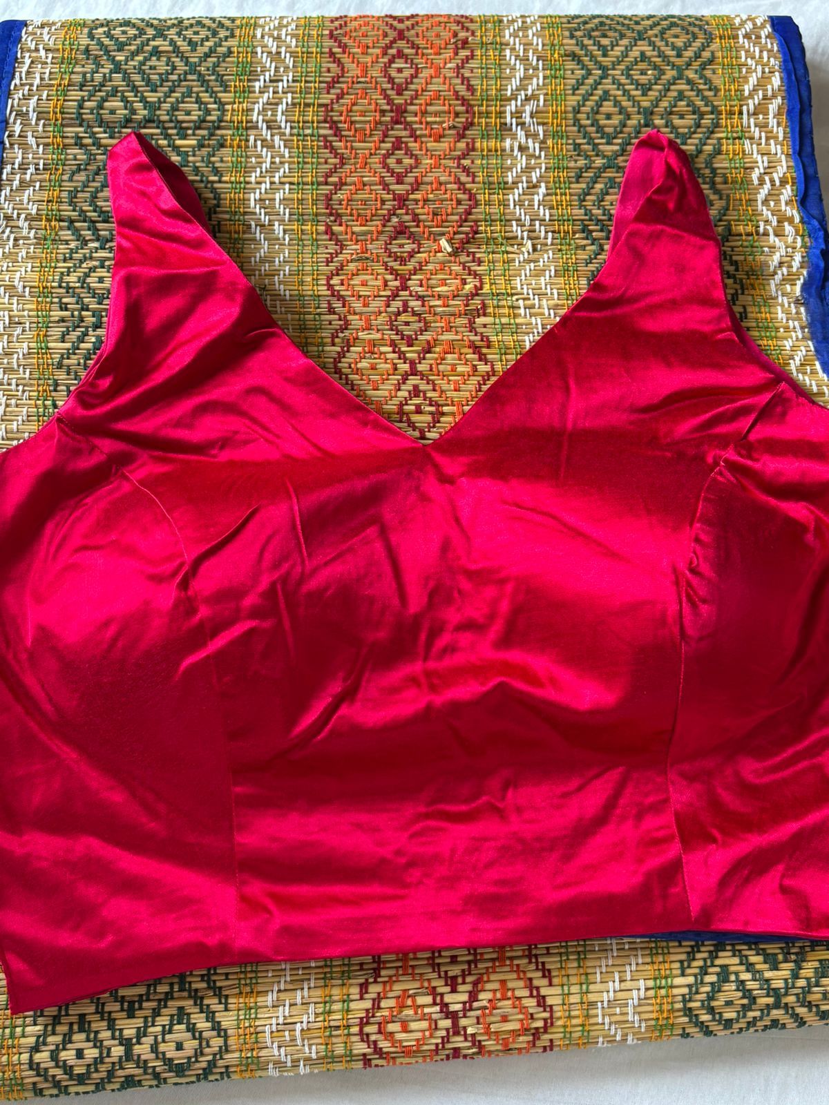 Handwoven Rani Pink Banarasi Pure Silk Stitched Blouse