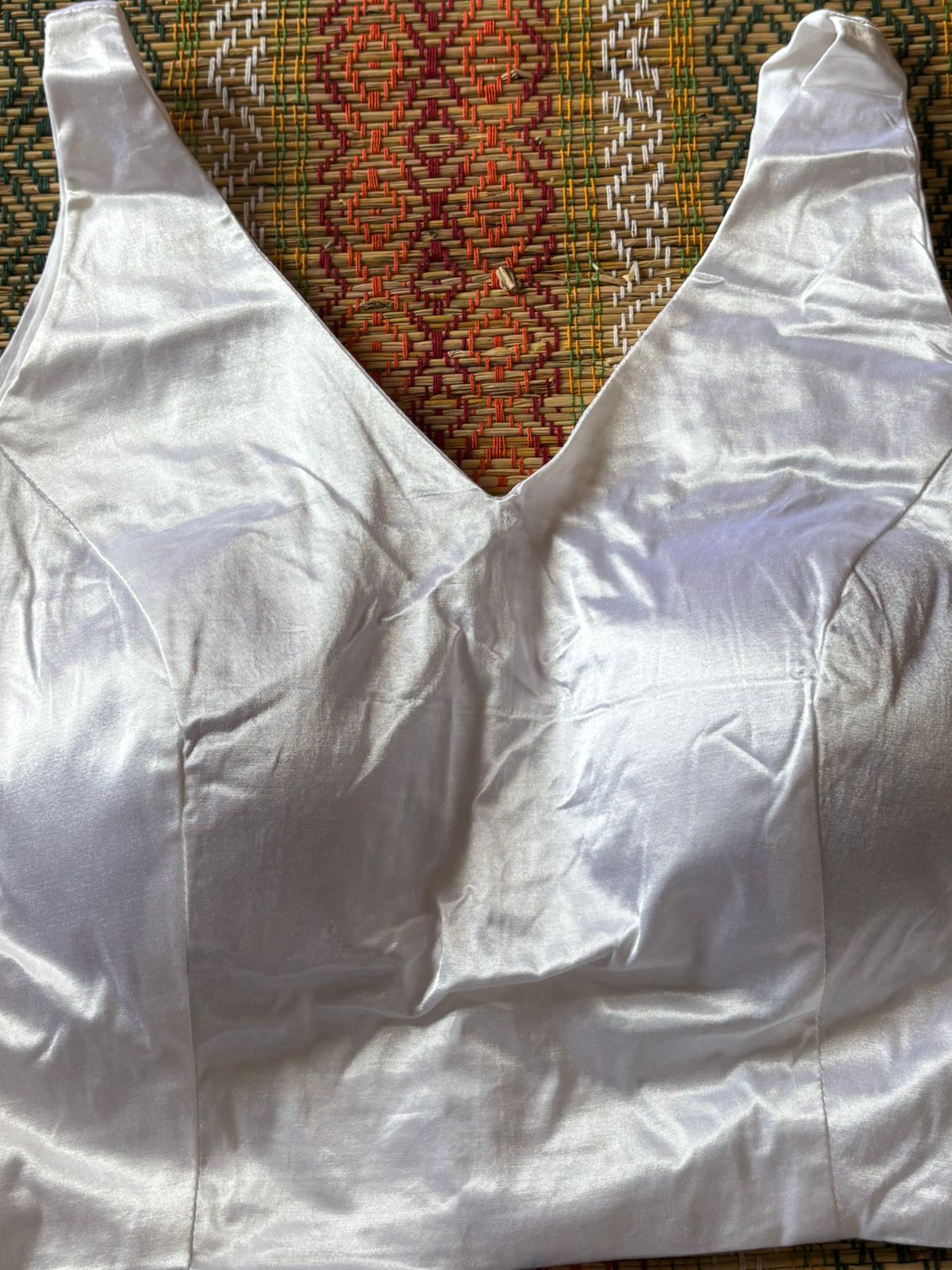 Handwoven Cream Colour Banarasi Pure Silk Stitched Blouse