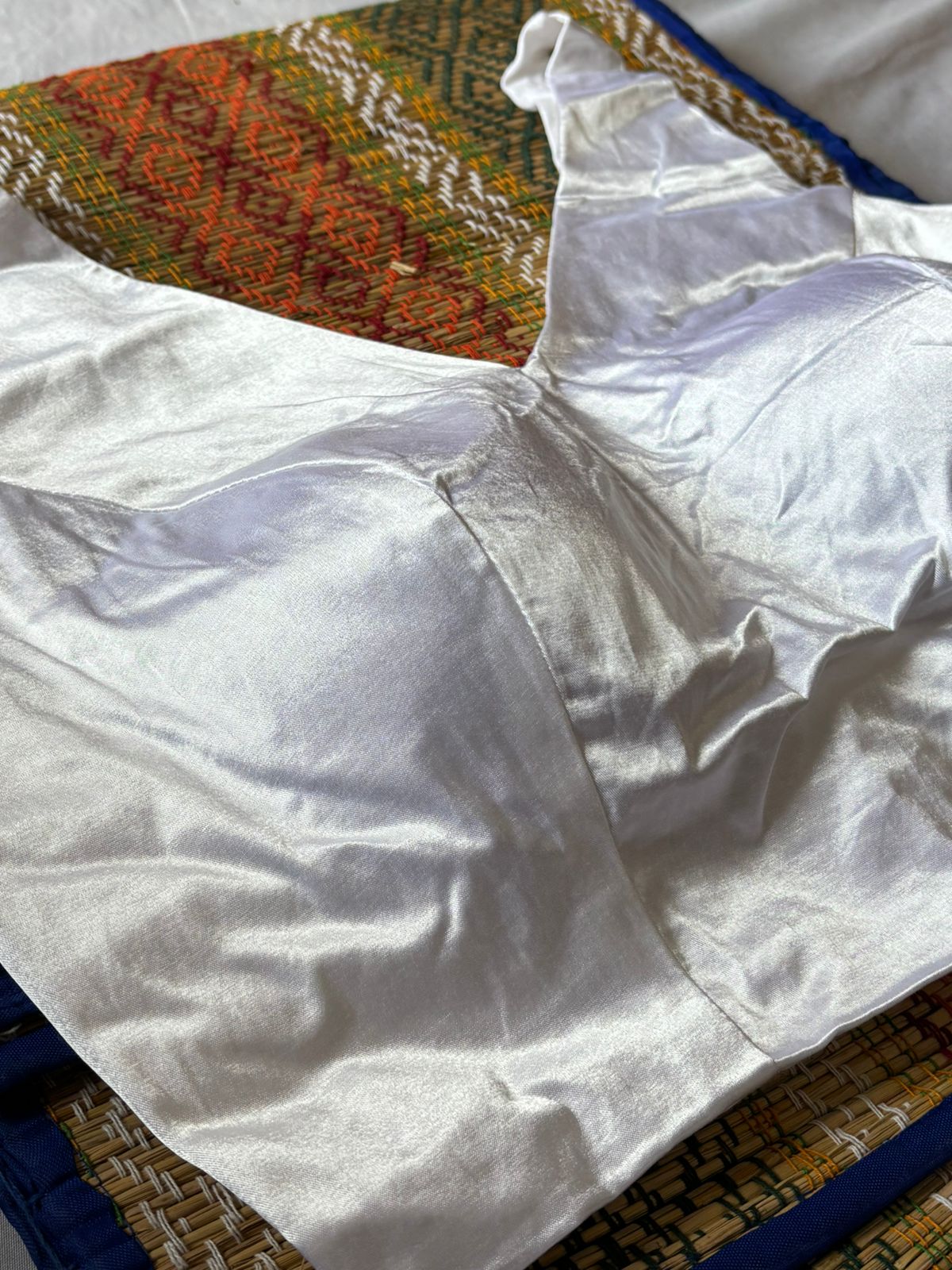 Handwoven Cream Colour Banarasi Pure Silk Stitched Blouse