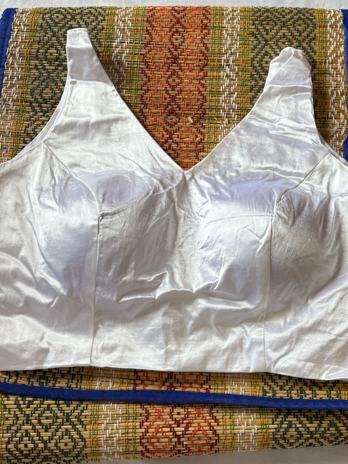 Handwoven Cream Colour Banarasi Pure Silk Stitched Blouse