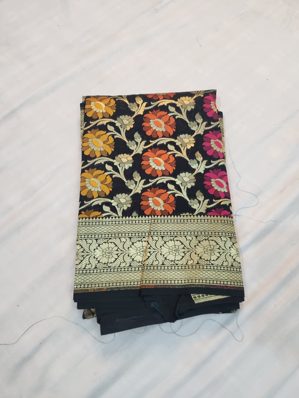 Handwoven Black Meenakari Banarasi Silk Saree