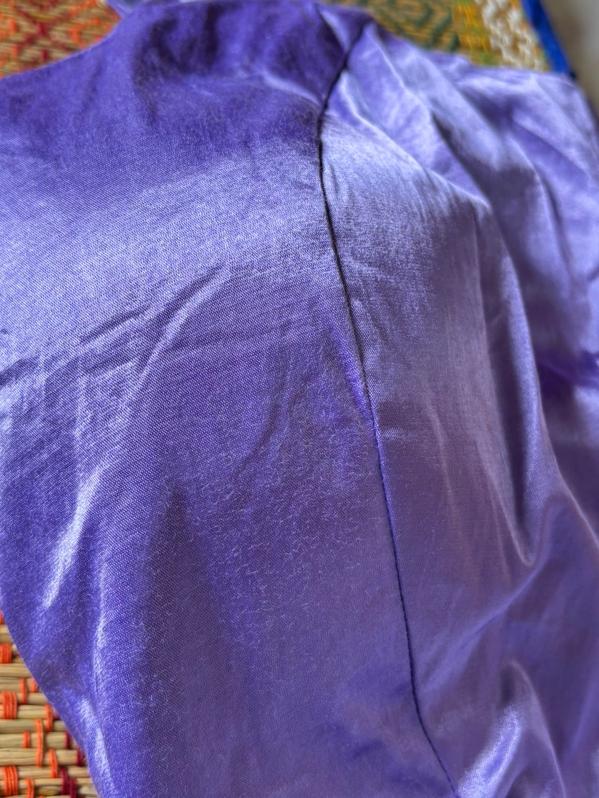 Handwoven Purple Banarasi Pure Silk Stitched Blouse