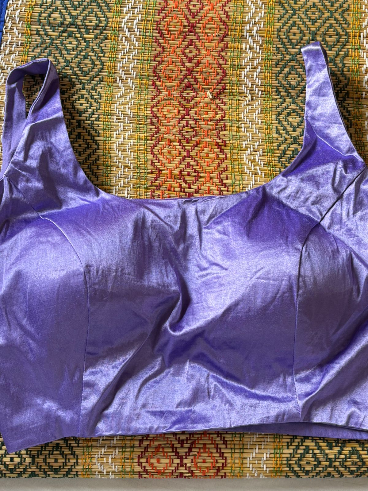 Handwoven Purple Banarasi Pure Silk Stitched Blouse
