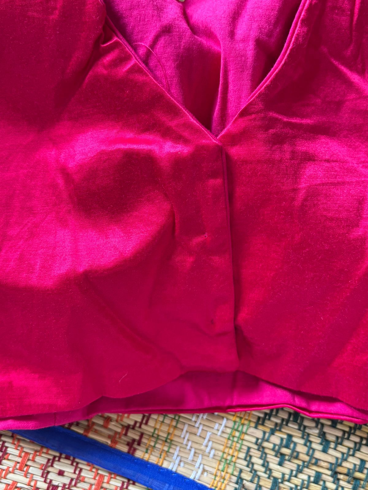 Handwoven Rani Pink Banarasi Pure Silk Stitched Blouse