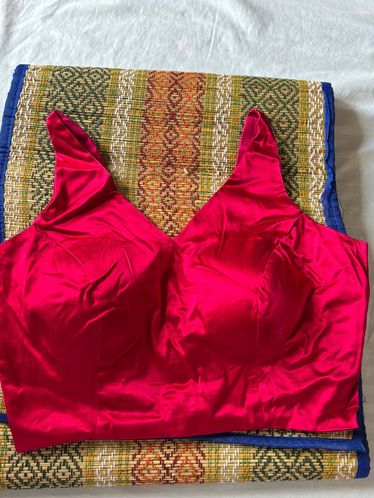 Handwoven Rani Pink Banarasi Pure Silk Stitched Blouse